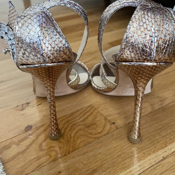 Jimmy Choo Gold Sandals - Picture 5 of 8